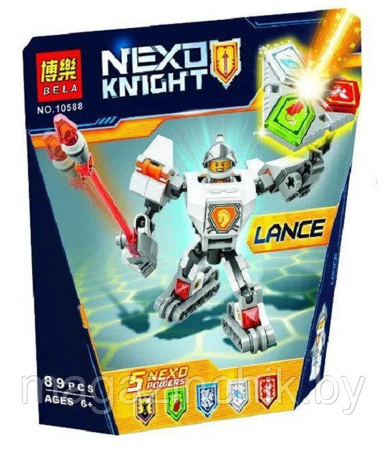 Конструктор Nexo Knights Боевые доспехи Ланса Bela 10588, аналог лего 70366 - фото 1 - id-p146224023