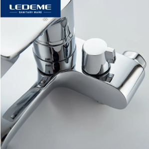 Смеситель с коротким литым изливом для ванной, хром, латунный LEDEME L3234 - фото 5 - id-p140876125