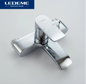Смеситель с коротким литым изливом для ванной, хром, латунный LEDEME L3234 - фото 7 - id-p140876125