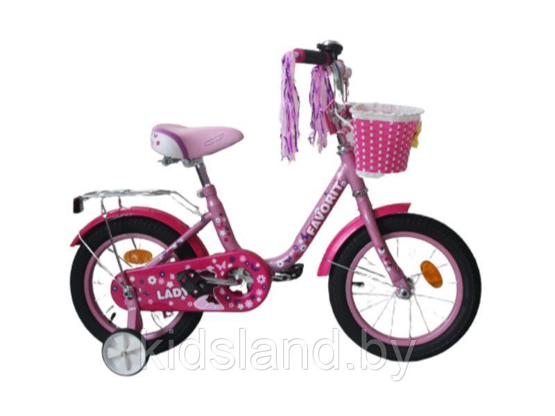 Детский велосипед Favorit Lady 14" розовый - фото 2 - id-p62645650