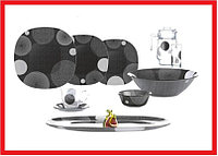 N5274 Столовый сервиз Luminarc Carine Const Black Neo, 46 предметов, 6 персон, набор тарелок