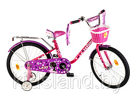 Детский велосипед Favorit Lady 20" фиолетовый