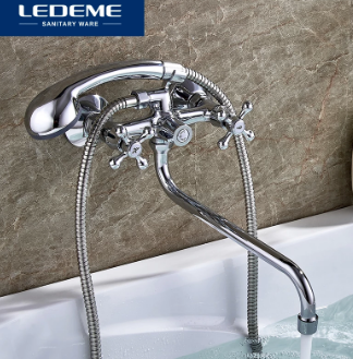 Смеситель для ванной  латунный  с картриджным переключателем  Ledeme  L2308, фото 2