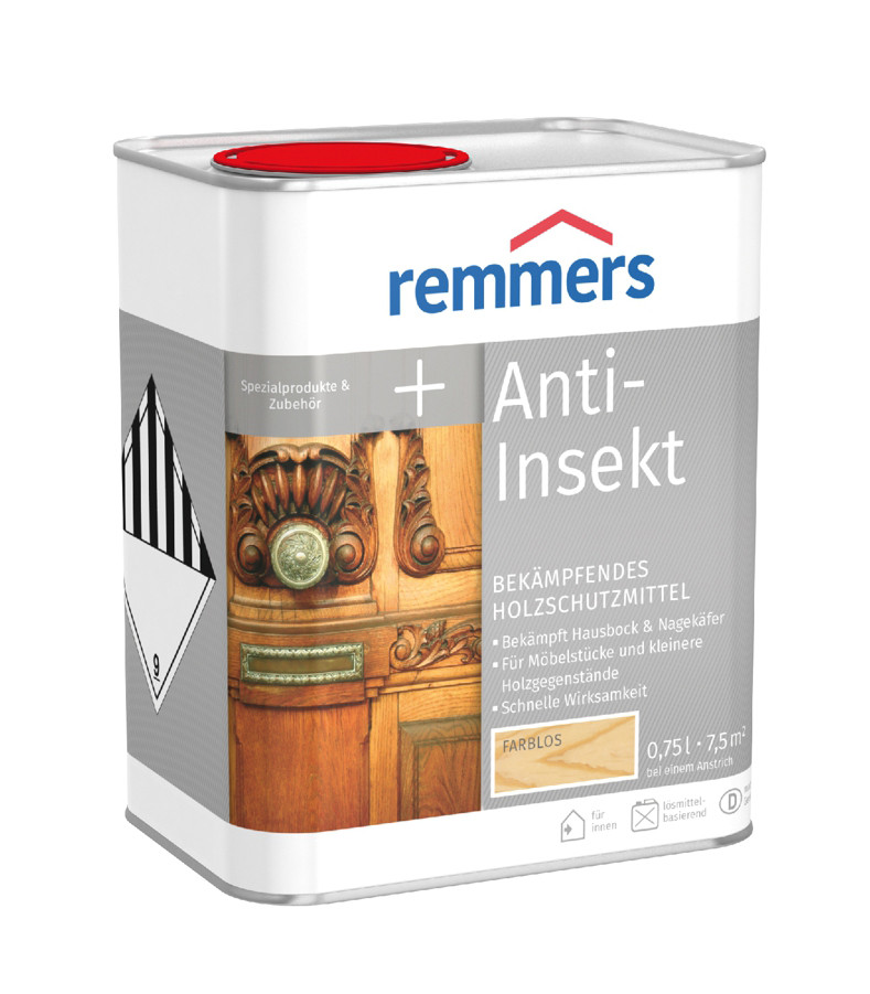 Remmers Anti-Insekt, 0,75 л - Защита древесины от насекомых быстрого действия | Реммерс