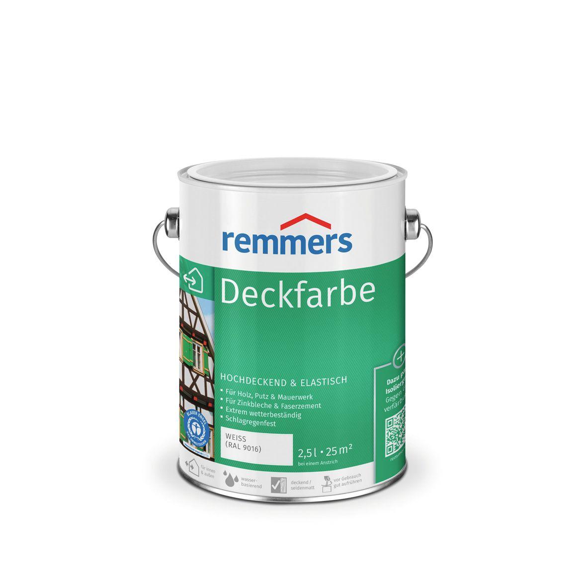 Remmers DECKFARBE 2,5л - Атмосферостойкая акрилатная универсальная высокоукрывистая эластичная краска на водн