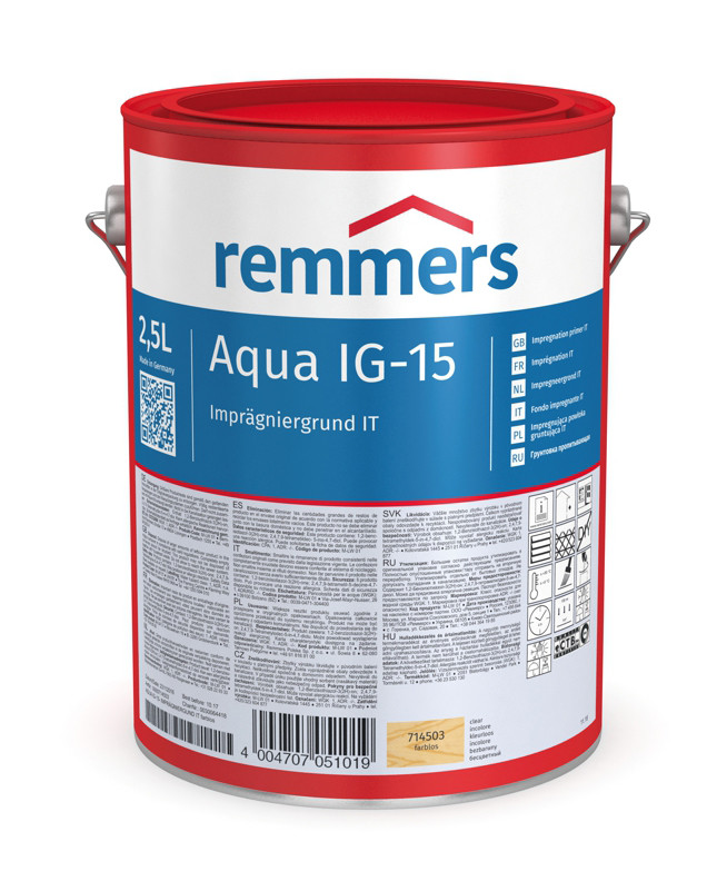 Remmers Aqua IG-15-Impragniergrund IT, 0,75л - Грунтовка для профилактической защиты древесины | Реммерс