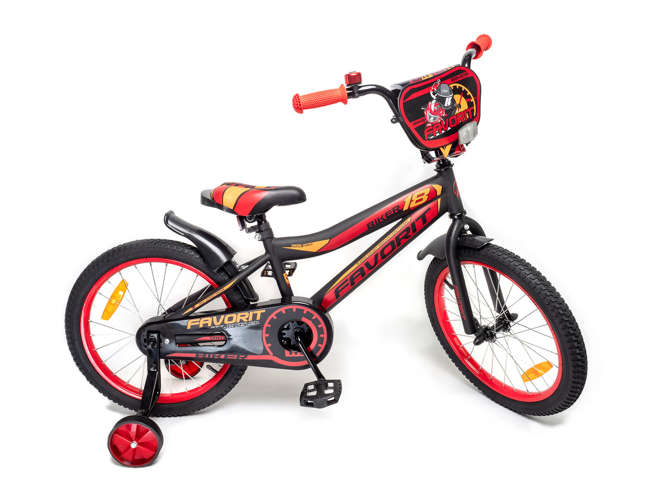 Детский велосипед Favorit Biker 18'' красно-черный