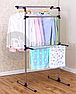 Двухуровневая вешалка (стойка-сушилка) для одежды Multi-Purpose Drying Rack, Stainless Steel напольная,, фото 5