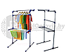 Двухуровневая вешалка (стойка-сушилка) для одежды Multi-Purpose Drying Rack, Stainless Steel напольная,, фото 10