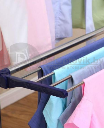 Двухуровневая вешалка (стойка-сушилка) для одежды Multi-Purpose Drying Rack, Stainless Steel напольная, - фото 3 - id-p140114772