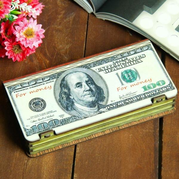 Деревянный конверт-шкатулка для денег 100$ - фото 1 - id-p146274216