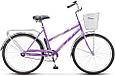 Велосипед женский Stels Navigator-200 Lady 26" с корзиной арт.Z010 малиновый, фото 3