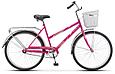 Велосипед женский Stels Navigator-200 Lady 26" с корзиной арт.Z010 малиновый, фото 2
