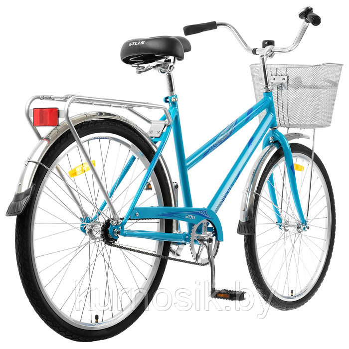 Велосипед женский Stels Navigator-200 Lady 26" с корзиной арт.Z010 малиновый - фото 4 - id-p146289063