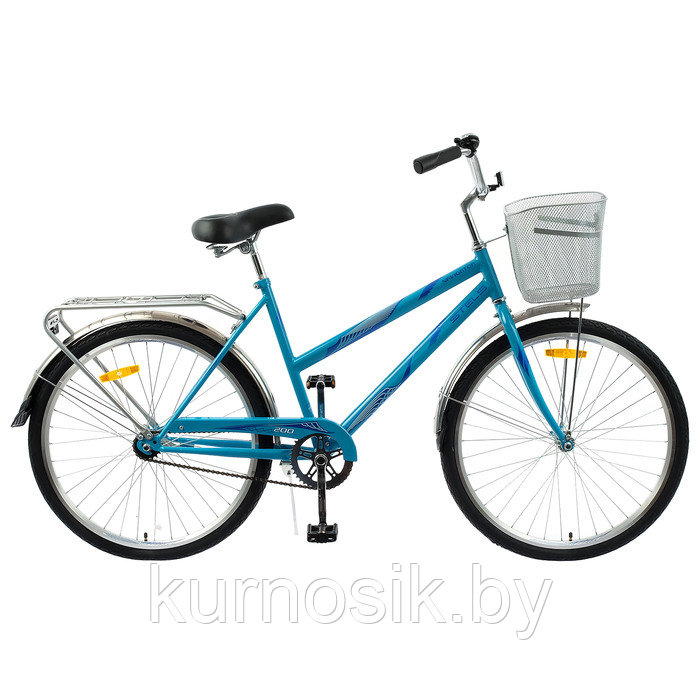 Велосипед женский Stels Navigator-200 Lady 26" с корзиной арт.Z010 малиновый - фото 5 - id-p146289063