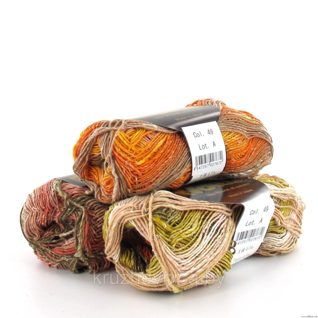 Пряжа NORO Taiyo 4 Ply цвет 49 (50% Хлопок, 17% Шерсть, 17% Полиамид, 16% Шелк, 50гр/210м) - фото 2 - id-p8186221