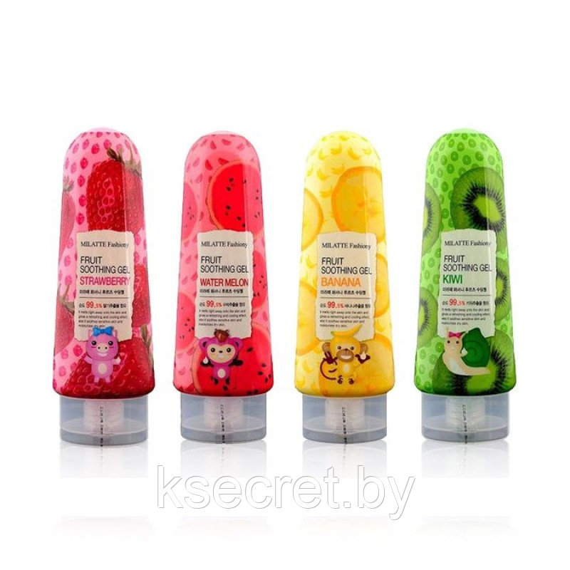 МЛТ Гель для лица и тела многофункциональный MILATTE FASHIONY FRUIT SOOTHING GEL - BANANA - фото 2 - id-p146294512