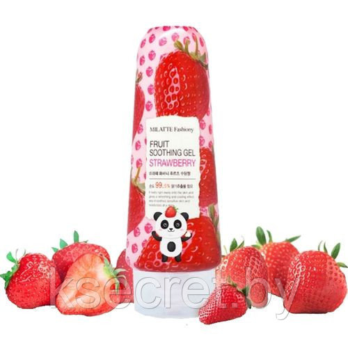 МЛТ Гель для лица и тела многофункциональный MILATTE FASHIONY FRUIT SOOTHING GEL - STRAWBERRY 200гр - фото 1 - id-p146295527