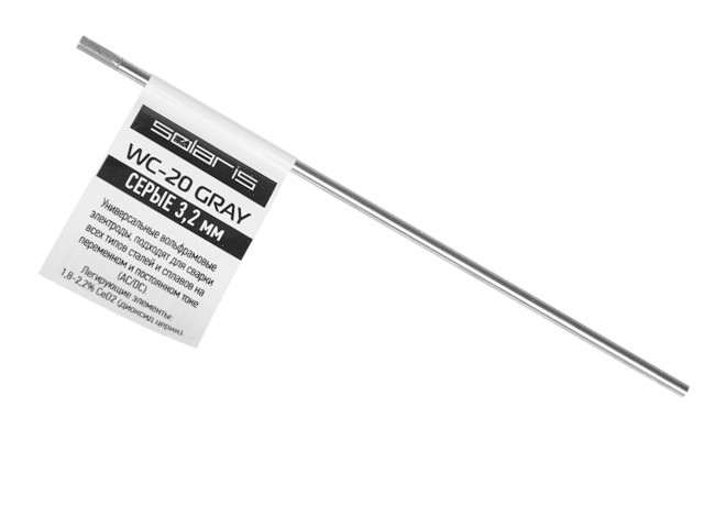 Электрод вольфрамовый серый SOLARIS WC-20, Ф3.2мм, TIG сварка (поштучно) - фото 1 - id-p146295598