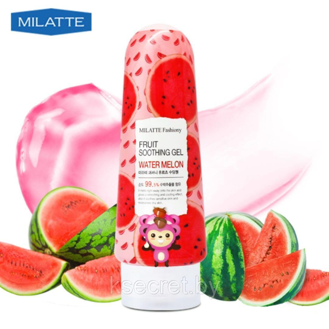 МЛТ Гель для лица и тела многофункциональный MILATTE FASHIONY FRUIT SOOTHING GEL - WATER MELON 200гр - фото 1 - id-p146296454