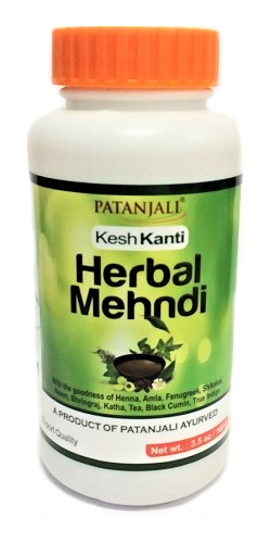 Хна Кеш Канти Патанджали (Patanjali Kesh Kanti Herbal Mehndi), 100г - натуральная с травами - фото 1 - id-p146293752