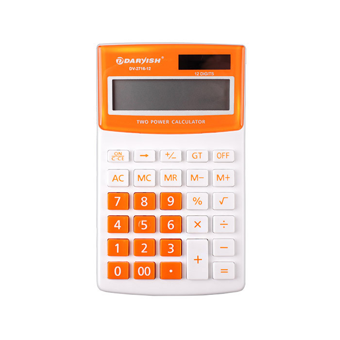 Калькулятор настольный (12 разр.) "Darvish" M2 Оранжевый, фото 1