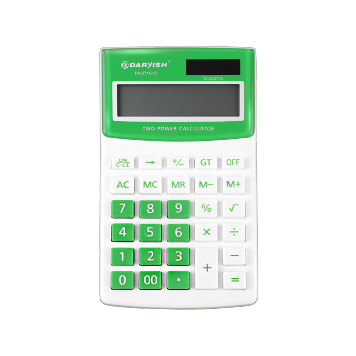 Калькулятор настольный (12 разр.) "Darvish" M2 Зеленый, фото 1