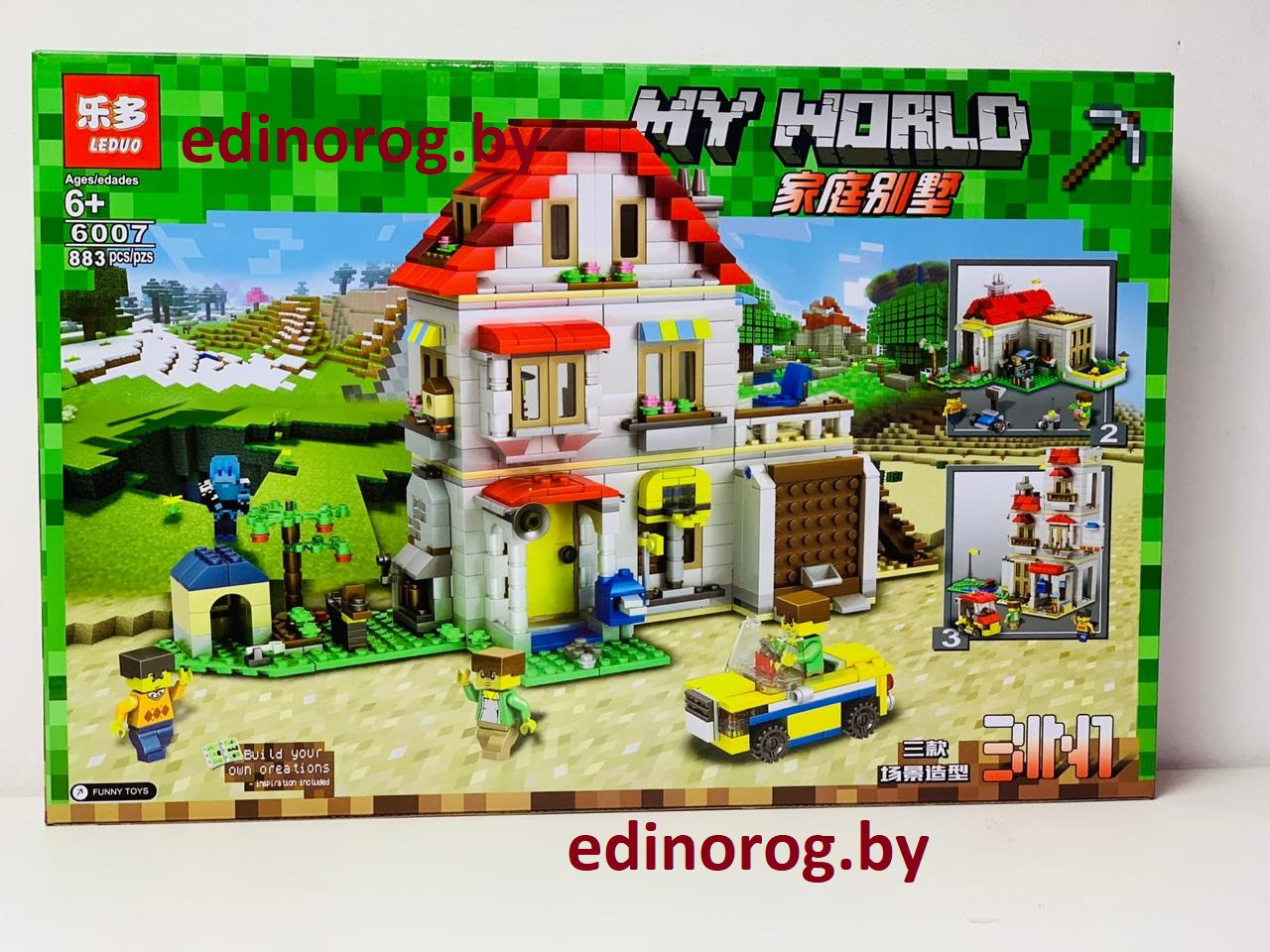 Конструктор Майнкрафт Minecraft Большой дом 3 в 1 883 дет. + фигурка в подарок