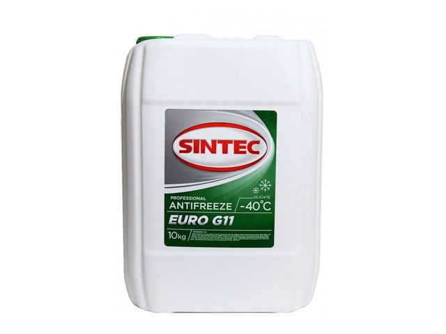 Антифриз Sintec-40 G11 Euro (зеленый) 10кг - фото 1 - id-p146299577