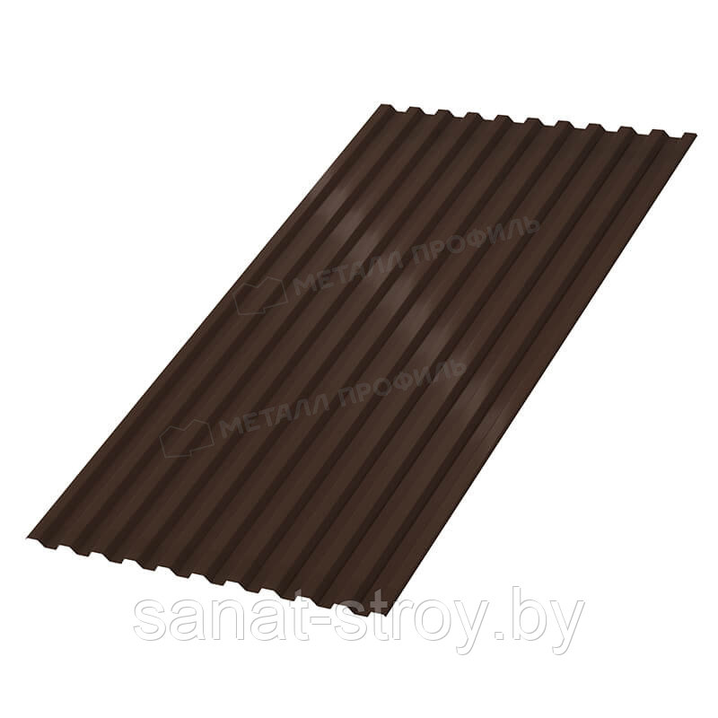 Профилированный лист С-21x1000-A (ПЭ-01-8017-0,4) RAL 8017 Коричневый шоколад - фото 1 - id-p146299634