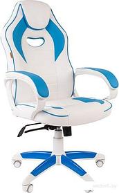 Кресло CHAIRMAN Game 16 White (белый/синий)