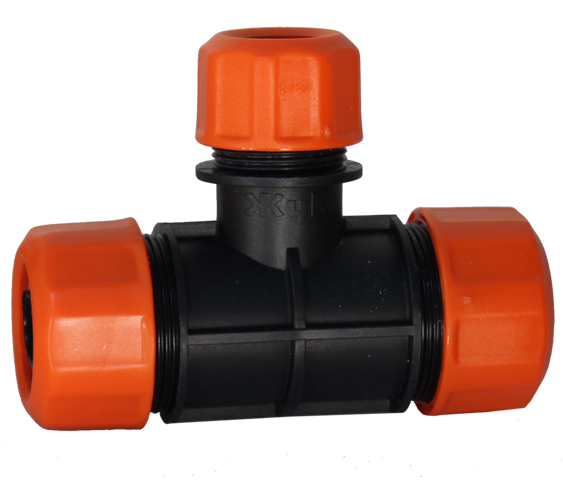 4039 Цанговый тройник ЖУК для трех шлангов 3/4"-3/4"-1/2"