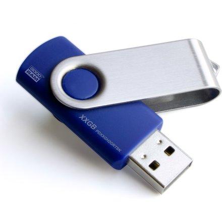 Флешка Twister из металла и пластика cинего цвета 16 Gb Goodram