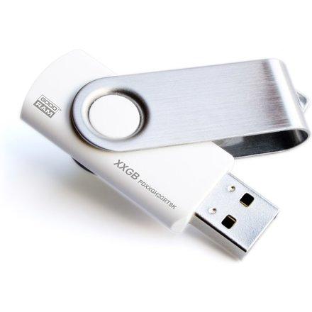 Флешка Twister из металла и пластика белого цвета 16 Gb