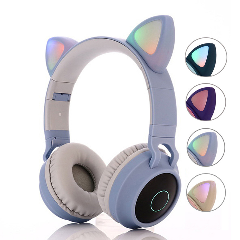 Детские наушники Cat Ear zw 028 беспроводные со светящимися ушками Wireless Headphones - фото 2 - id-p146353295