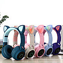 Детские наушники Cat Ear zw 028 беспроводные со светящимися ушками Wireless Headphones, фото 3