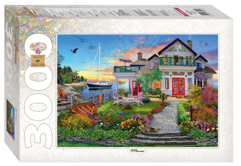 Мозаика "puzzle" 3000 Дом на берегу залива"