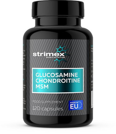 Для суставов и связок Strimex Sport Nutrition Glucosamine-Chondroitine-MSM 120 капс, фото 2