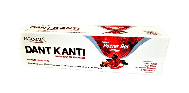 Зубная паста-гель Дант Канти Энергия Свежести, Patanjali Dant Kanti Fresh Power Gel, 150г - фото 1 - id-p146403611