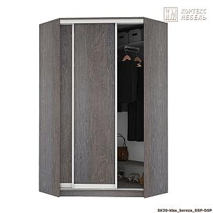 Шкаф-купе Сенатор ШК30 Угловой без зеркал, Классика, Береза