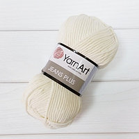 Пряжа Ярнарт Джинс Плюс (YarnArt Jeans Plus ) цвет 03 молочный