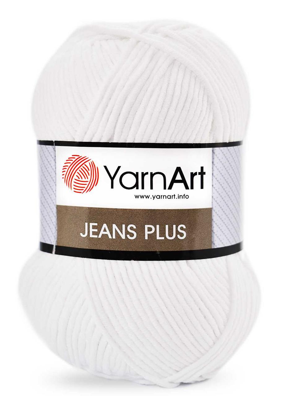 Пряжа Ярнарт Джинс Плюс (YarnArt Jeans Plus ) цвет 62 белый