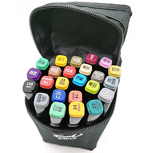 Маркеры - фломастеры для скетчинга Touch NEW, набор 24 цвета (двухсторонние)