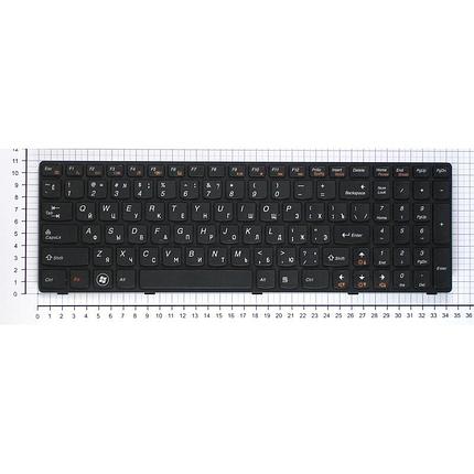 Клавиатура для ноутбука IBM Lenovo IdeaPad B570, B580, V570, Z570, Z575, B590, черная с черной рамкой, фото 2