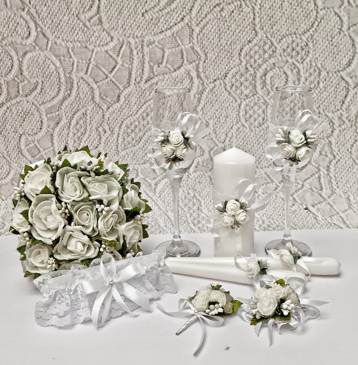 Свадебный набор "Майский" в белом цвете (mini)