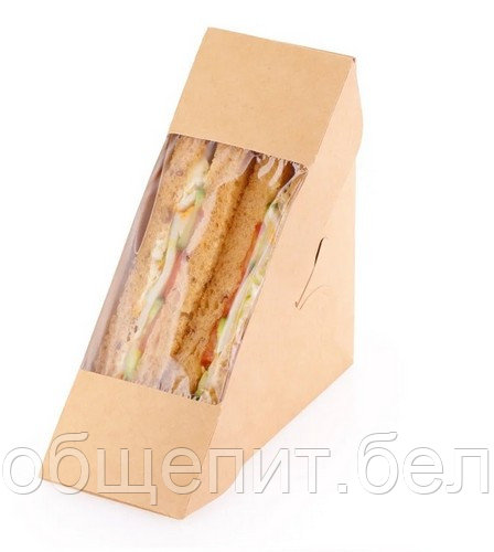 Уголок для сендвича 60 мм. 130*130*60 мм, крафт картон