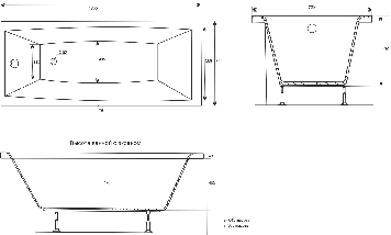 Акриловая ванна 170*75 "Тиритака" с каркасом и экраном, фото 3