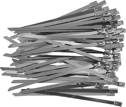 Стяжки (хомуты) стальные 4.6 х 200 мм, 100шт "Yato" YT-70561, фото 2