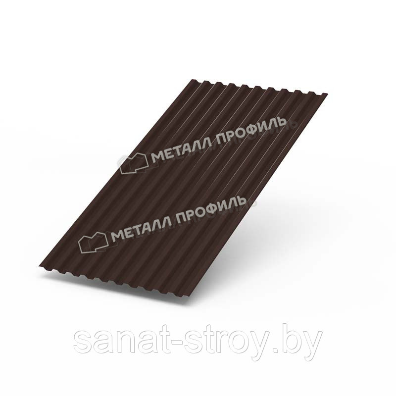 Профилированный лист С-21x1000-A NormanMP (ПЭ-01-RR32-0,5) RR 32 Темно-коричневый - фото 1 - id-p146438095