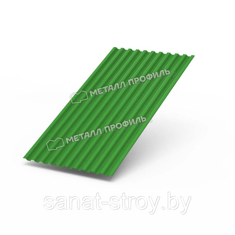 Профилированный лист С-21x1000-A NormanMP (ПЭ-01-6018-0,5) RAL 6018 Жёлто-зелёный